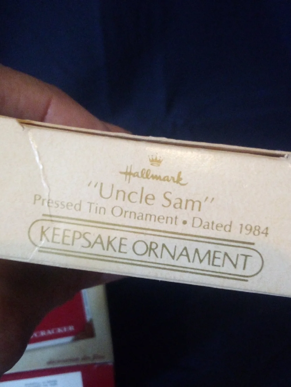 Patriotic Hallmark Uncle Sam tin 1984 And nutcracker 2003
